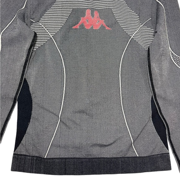 Kappa Jaworzno Fitted Long Sleeve Top Gray Base Layer Training Pullover NEW - Picture 14 of 16